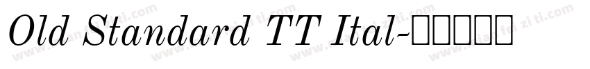 Old Standard TT Ital字体转换